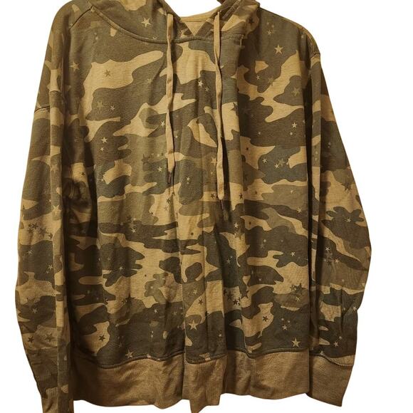 Danskin Fleece Hoodie Women's XL Green Camouflage Soft Cozy NWOT - Picture 1 of 2